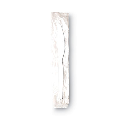 Dixie Individually Wrapped Mediumweight Polystyrene Cutlery, Knife, White, 1,000/Carton (KM23C7)