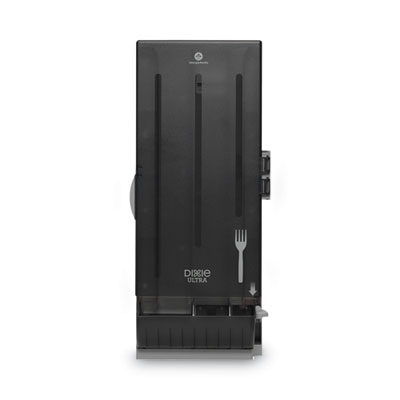 Dixie SmartStock Dining Utensil Dispenser, Holds 120 Forks, 10 x 8.78 x 24.75, Translucent Black (SSFD120)