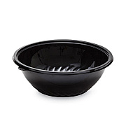 WNA Caterline Pack n' Serve Plastic Bowl, 320 oz, 16" Diameter x 5.5" h, Black, Plastic 25/Carton (APB320BL)