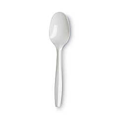 Dixie Plastic Cutlery, Mediumweight Spoon, White, 1,000/Carton (PTM21)