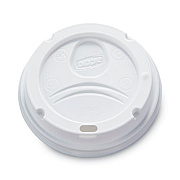 Dixie Dome Lid, Fits 10 oz to 16 oz PerfecTouch Hot Cups/12 oz to 20 oz WiseSize Hot Cups, Plastic, White, 500/Carton (9542500DXCT)