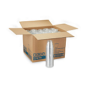 Dixie Clear Plastic PETE Cups, 9 oz, Squat, 50/Sleeve, 20 Sleeves/Carton (CPET9)