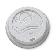 Dixie Sip-Through Dome Hot Drink Lids, Fits 10 oz Hot Cups, Plastic, White, 100/Pack (DL9540)