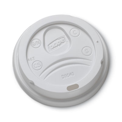 Dixie Sip-Through Dome Hot Drink Lids, Fits 10 oz Hot Cups, Plastic, White, 100/Pack (DL9540)