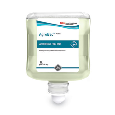 SC Johnson Professional AgroBac Pure Foam Wash Manual Cartridge Refill, Unscented, 1 L, 6/Carton (AGB1L)