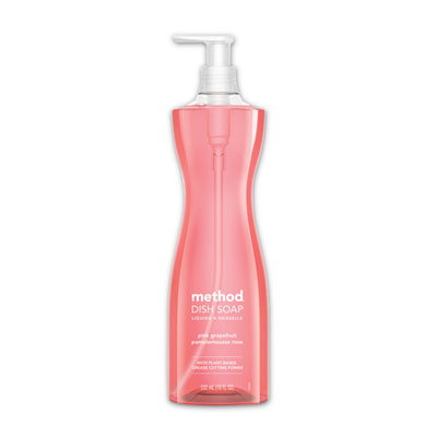 Method Dish Soap Pump, Pink Grapefruit Scent, 18 oz Pump Bottle, 6/Carton (00729CT)