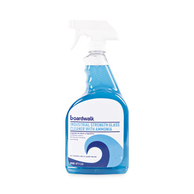 Boardwalk Industrial Strength Glass Cleaner with Ammonia, Unscented, 32 oz Trigger Spray Bottle (47112AEA)