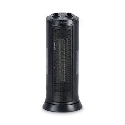 Alera Mini Tower Ceramic Heater, 1,500 W, 7.37 x 7.37 x 17.37, Black (HECT17)