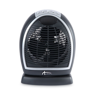 Alera Digital Fan-Forced Oscillating Heater, 1500W, 9.25" x 7" x 11.75", Black (ALEHEFF12B)