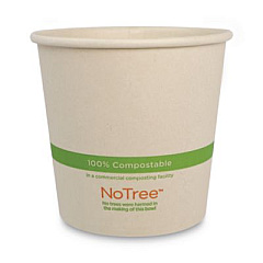 World Centric No Tree Paper Bowls, 24 oz, 4.4" Diameter x 4.5" h, Natural, Sugarcane, 500/Carton (BOSU24)