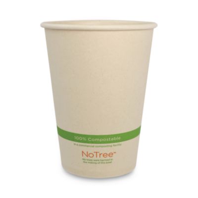 World Centric No Tree Paper Bowls, 32 oz, 4.4" Diameter x 5.8" h, Natural, Sugarcane, 500/Carton (BOSU32)