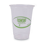Eco-Products GreenStripe Renewable and Compostable Cold Cups Convenience Pack, 16 oz, Clear, 50/Pack, 10 Packs/Carton (EPCC16GSPKCT)