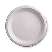 Eco-Products Renewable and Compostable Sugarcane Plates, 9" dia, Natural White, 50/Packs (EPP013PK)
