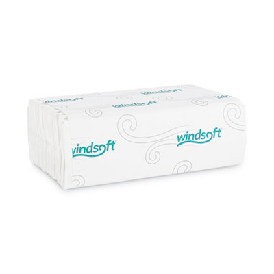 Windsoft C-Fold Paper Towels, 1-Ply, 10.2 x 13.25, White, 200 Towels/Pack, 12 Packs/Carton (101)