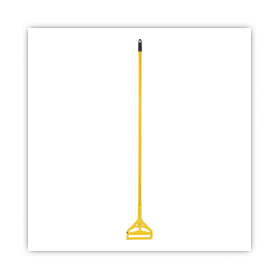 Boardwalk Quick Change Side-Latch Plastic Mop Head Handle, 60", Yellow (620)