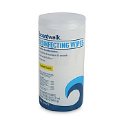 Boardwalk Disinfecting Wipes, 8 x 7, Lemon Scent, 75/Canister, 3 Canisters/Pack, 4/Pks/Ct (BWK455W753CT)