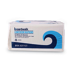 Boardwalk Office Packs Lunch Napkins, 1-Ply, 12 x 12, White, 400/Pack (BWK8311PK)