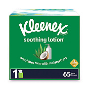 Kleenex LOTION FACIAL TISSUE, 2-PLY, WHITE, 65 SHEETS/BOX, 27 BOXES/CARTON (49974CT)
