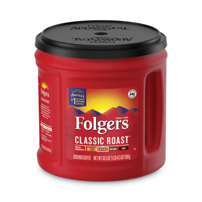 Folgers Coffee, Classic Roast, 30 1/2 oz Canister, 6/Carton, 294/Pallet (20421PL)