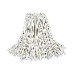 Boardwalk Cut-End Wet Mop Head, Cotton, #24, White 12/Carton (2024CCT)