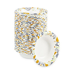 Boardwalk Deerfield Printed Paper Bowl, 12 oz, Coated/Soak Proof, Multicolor, 125/Pack, 8 Packs/Carton (DEER12BOWL)