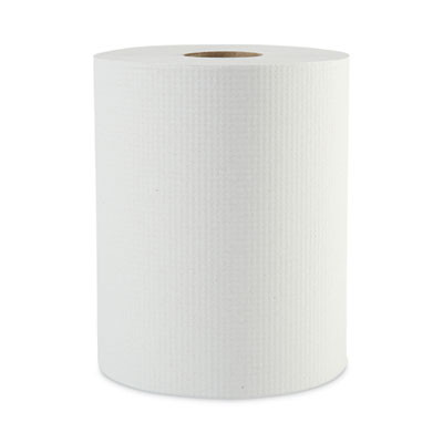 Boardwalk Hardwound Paper Towels, 1-Ply, 8" x 600 ft, White, 2" Core, 12 Rolls/Carton (6261B)