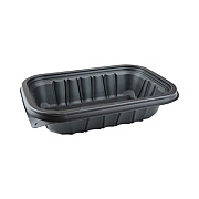 Pactiv Evergreen EarthChoice Entree2Go Takeout Container, 24 oz, 8.7 x 5.8 x 2, Black, Plastic, 300/Carton (YCNB9X624000)