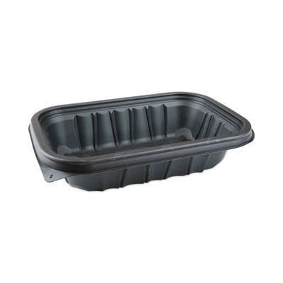 Pactiv Evergreen EarthChoice Entree2Go Takeout Container, 24 oz, 8.7 x 5.8 x 2, Black, Plastic, 300/Carton (YCNB9X624000)