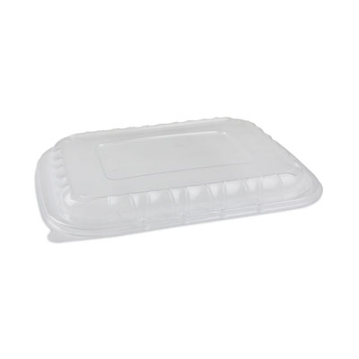 Pactiv Evergreen EarthChoice Entree2Go Takeout Container Vented Lid, 11.8 x 8.8 x 1, Clear, Plastic, 200/Carton (YCNV12X9PPDL)