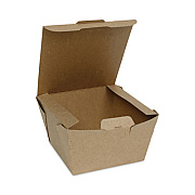 Pactiv Evergreen EarthChoice Tamper Evident OneBox Paper Box, 5.6 x 5.7 x 3.3, Brown, 200/Carton (NOB08KECTE)