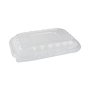 Pactiv Evergreen EarthChoice Entree2Go Takeout Container Vented Lid, 8.7 x 5.8 x 1, Clear, Plastic, 300/Carton (YCNV9X6PPDL)