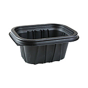 Pactiv Evergreen EarthChoice Entree2Go Takeout Container, 12 oz, 5.7 x 4.3 x 2.6, Black, Plastic, 600/Carton (YCNB6X412000)