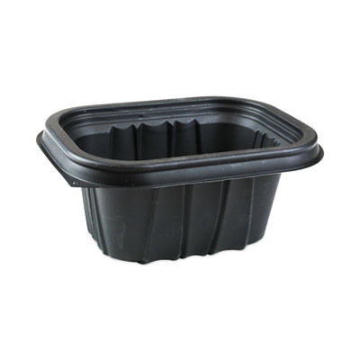 Pactiv Evergreen EarthChoice Entree2Go Takeout Container, 12 oz, 5.7 x 4.3 x 2.6, Black, Plastic, 600/Carton (YCNB6X412000)