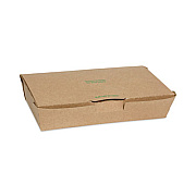 Pactiv Evergreen EarthChoice Tamper Evident OneBox Paper Box, 9.7 x 5.6 x 2, Brown, 100/Carton (NOB02KECTE)