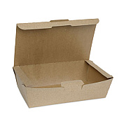 Pactiv Evergreen EarthChoice Tamper Evident OneBox Paper Box, 9.9 x 5.9 x 2.8, Brown, 162/Carton (NOB04SKECTE)