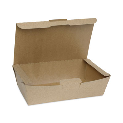 Pactiv Evergreen EarthChoice Tamper Evident OneBox Paper Box, 9.9 x 5.9 x 2.8, Brown, 162/Carton (NOB04SKECTE)