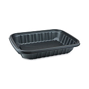 Pactiv Evergreen EarthChoice Entree2Go Takeout Container, 64 oz, 11.8 x 8.8 x 2.1, Black, Plastic, 200/Carton (YCNB12X96400)