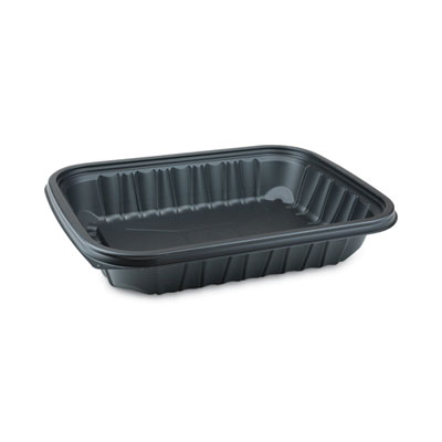 Pactiv Evergreen EarthChoice Entree2Go Takeout Container, 64 oz, 11.8 x 8.8 x 2.1, Black, Plastic, 200/Carton (YCNB12X96400)