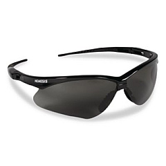 KleenGuard Nemesis Safety Glasses, Black Half Frame, Smoke Dual Lens (22475)