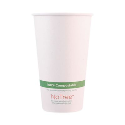 World Centric NoTree Paper Hot Cups, 16 oz, Natural, 1,000/Carton (CUSU16)