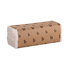 Boardwalk C-Fold Paper Towels, 1-Ply, 11.44 x 10, Bleached White, 198 Sheets/Pack, 12 Packs/Carton (6220)