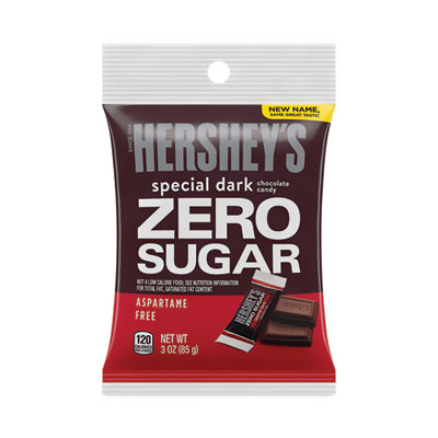 Hershey's Miniatures Special Dark Sugar-Free Chocolate, 3 oz Bag, 12 Bags/Carton (24601030)