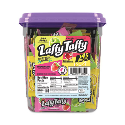 Nestl Laffy Taffy, Assorted Flavors, 3.08 lb Tub, 145 Wrapped Pieces/Tub (20900119)