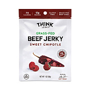 Think Jerky Sweet Chipotle Beef Jerky, 1 oz Pouch, 12/Pack (22000985)