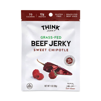 Think Jerky Sweet Chipotle Beef Jerky, 1 oz Pouch, 12/Pack (22000985)