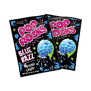 POP ROCKS Sugar Candy, Blue Raspberry, 0.33 oz Pouches, 24/Carton (20900230)
