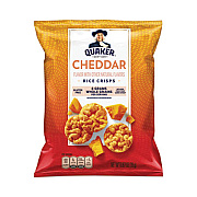 Quaker Rice Crisps, Cheddar Cheese, 0.67 oz Bag, 60 Bags/Carton (29500051)