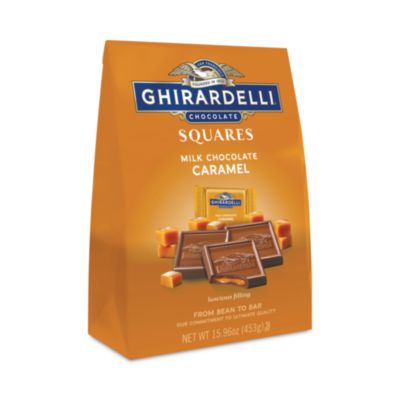 Ghirardelli Milk Chocolate and Caramel Chocolate Squares, 15.96 oz Bag (30001035)