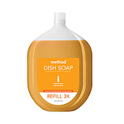 Method Dish Soap Refill Tub, Clementine Scent, 54 oz Tub, 4/Carton (10576)