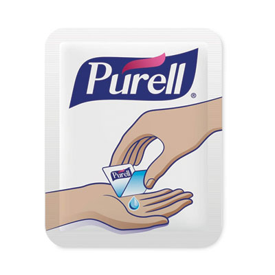 PURELL Advanced Hand Sanitizer Single Use, Gel, 1.2 mL Packet, Fragrance-Free, 2,000/Carton (96302MNS)